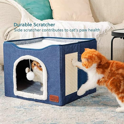 Cat House with Fluffy Ball