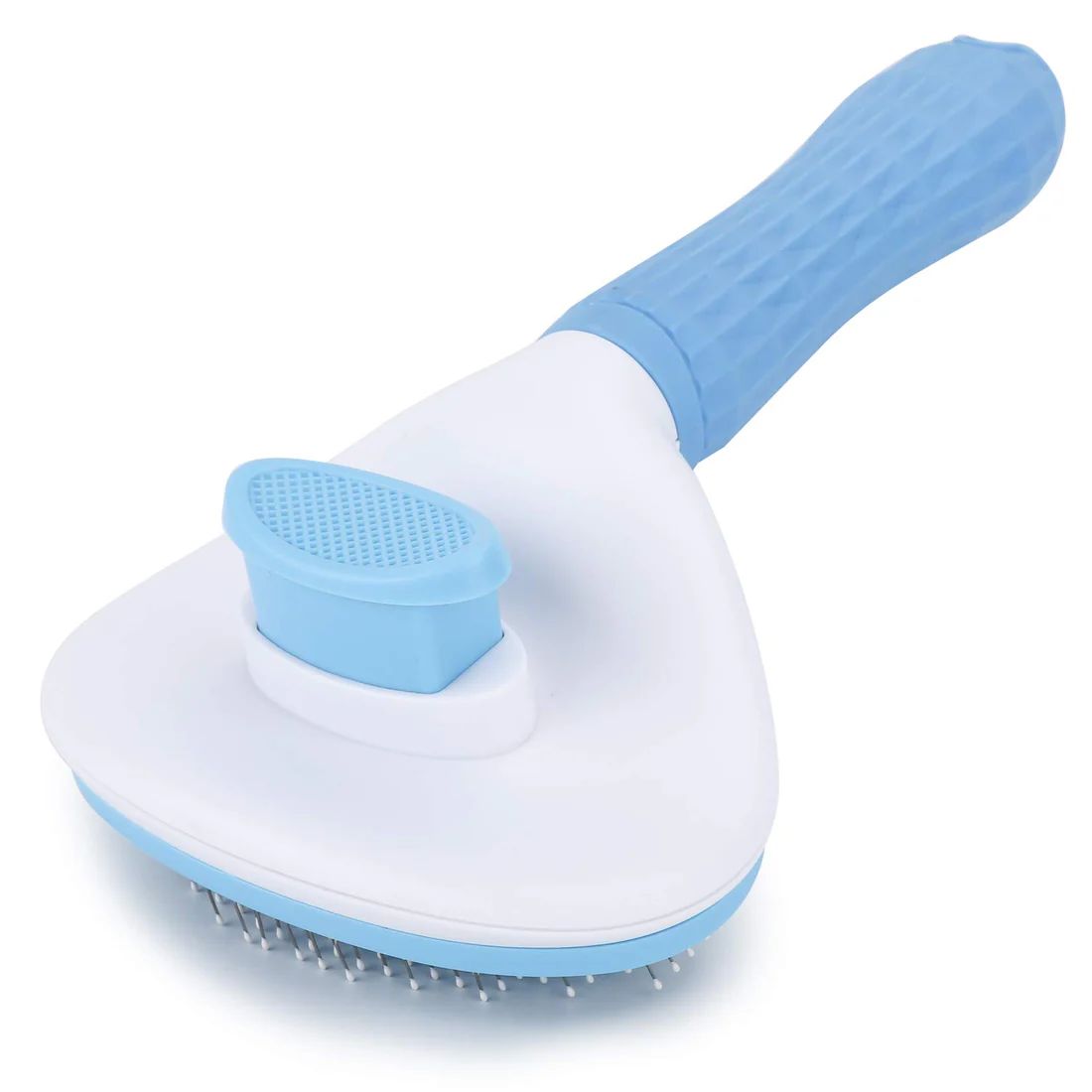 Self Cleaning Oval Pin Slicker Brush for Dogs and Cats (Blue)