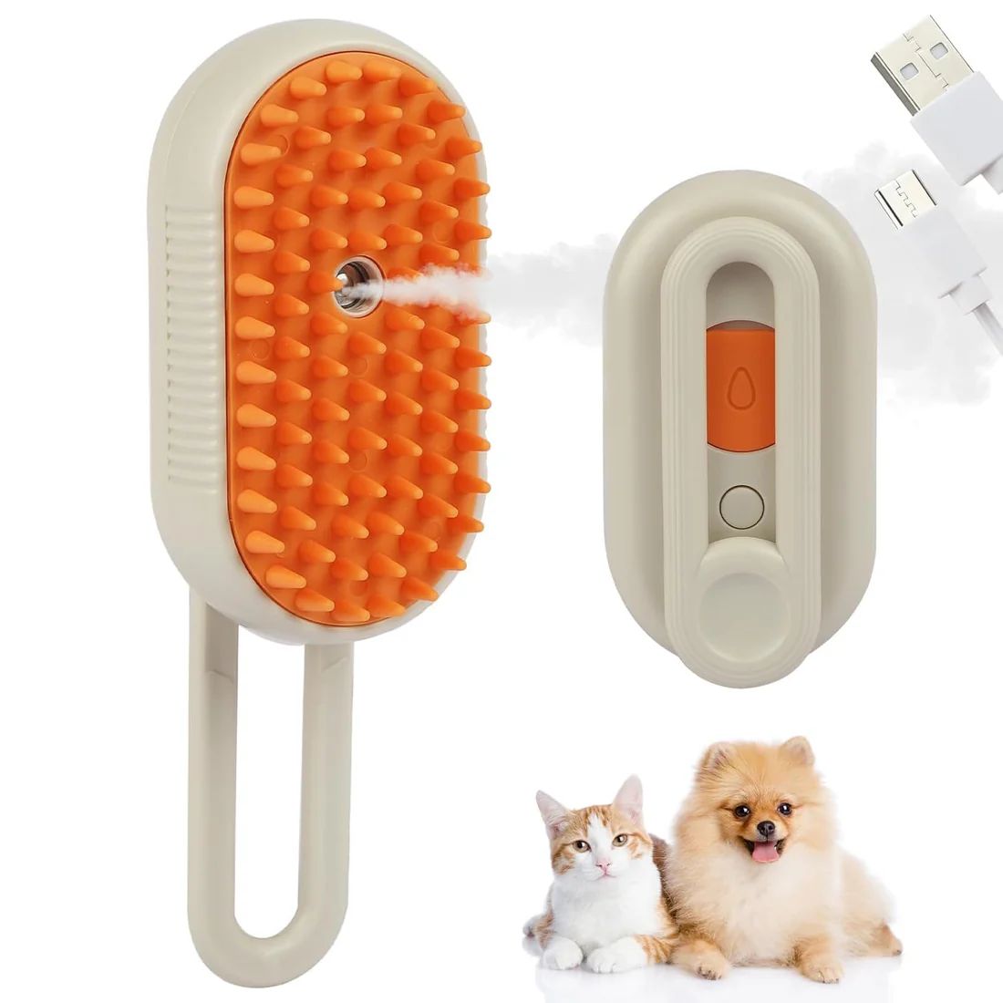 Three in One Pet Steam Smart Grooming Brush for Dogs and Cats