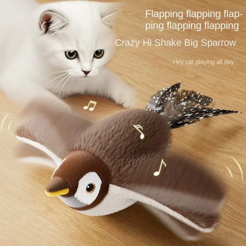 flapping bird cat toy