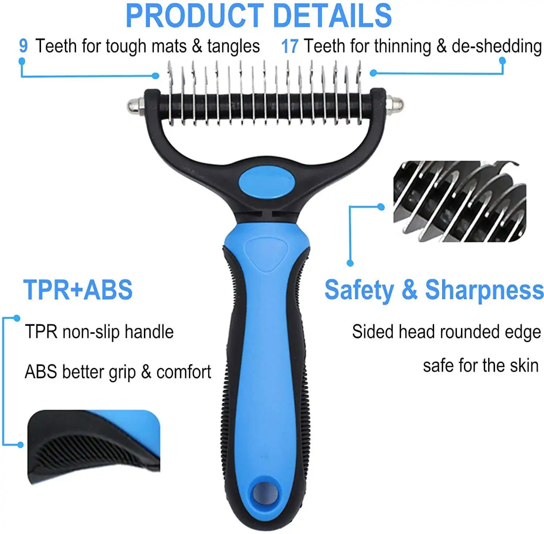 Deshedding grooming comb