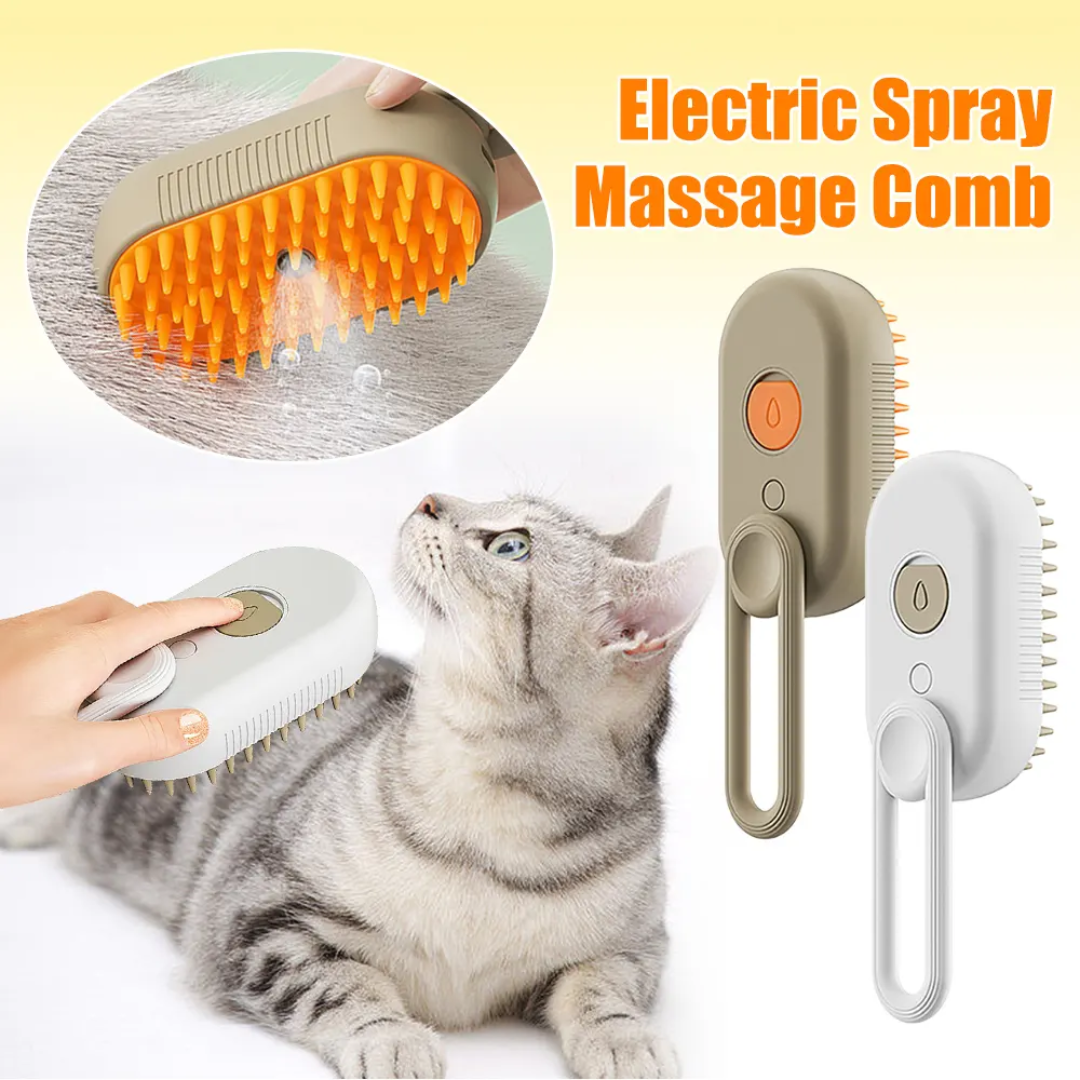 Three in One Pet Steam Smart Grooming Brush for Dogs and Cats